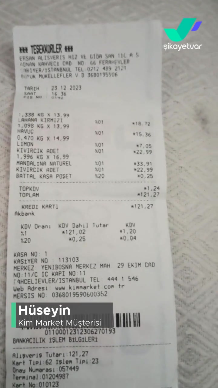 Kim Market Verilmeyen Ürünün Parası Alınmış! videonun kapak resmi