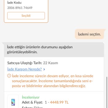 Trendyol İnternet Üzerinden Satın Alınan Telefonun Garanti Sorunları
