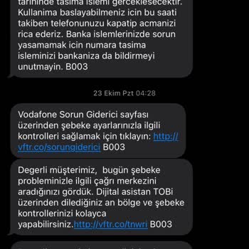 Vodafone Haksız Cayma Bedeli Ve Haksız Fatura Talebi