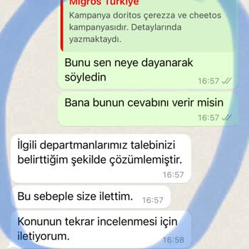 Migros Çözüm Merkezi İnsanlara Çözüm Sunmuyor. Üstüne Yalan Söylüyor
