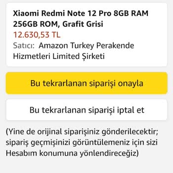 Amazon Mobilde Sipariş Vermek