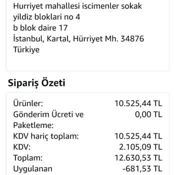 Amazon Mobilde Sipariş Vermek