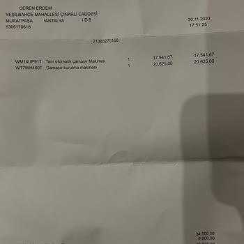 Siemens Bsh Hasarlı Makine Gönderimi Ve Kurulum Yapılmaması