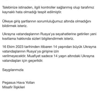 Pegasus Hava Yolları Mağduriyeti