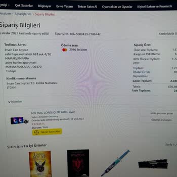 Amazon TR Yurt Dışı Ürün İadesi