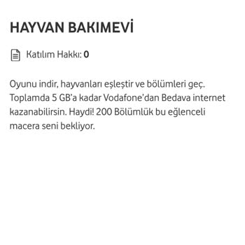 Vodafone Hediye İnternet Gelmedi