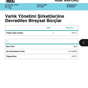 Findeks Kapanan Dosyanın Rapordan Düşmesi