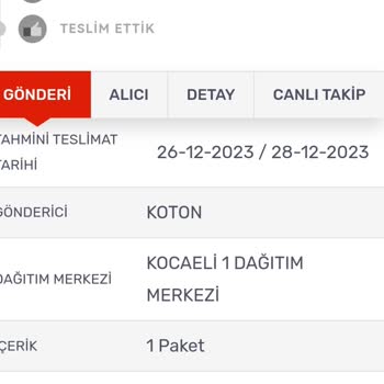 Kargom Sende Geciken Kargo