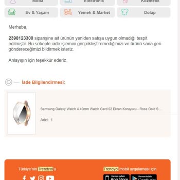 Trendyol'da Müşteriye Saygı Eksikliği Ve İade Sıkıntısı