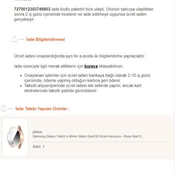 Trendyol'da Müşteriye Saygı Eksikliği Ve İade Sıkıntısı