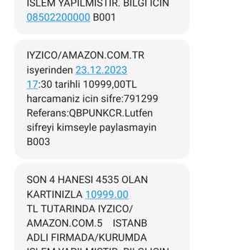 Amazon Iyzico A101 Sahte Sayfa Mağduriyetim
