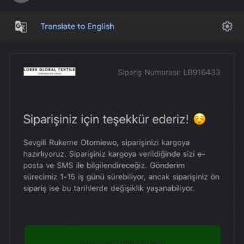 Lobbeco Ürünleri Göndermedi