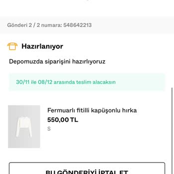 1,5 Aydır Bershka Kargom Gelmedi