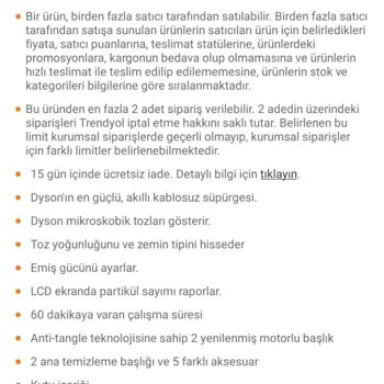Dyson V15 Detect Absolute Yanlış Eksik Ürün Ve Seri No Hatası