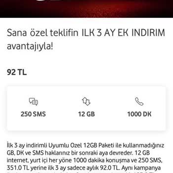 Vodafone Taahhüdü İle İlgili Şikayetim
