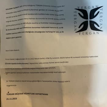 Tergan Gene Hayal Kırıklığı