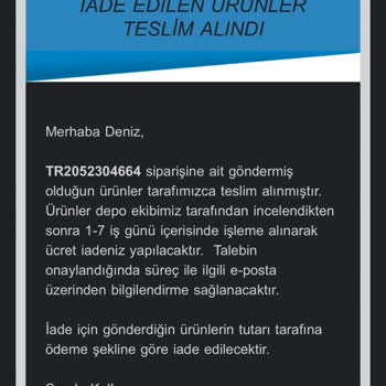 Decathlon Para İadesi Yapılmadı