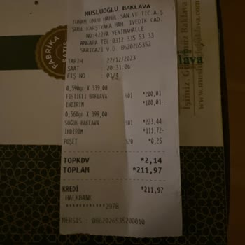 Musluoğlu Baklavaya Benzeyen Ürünleri