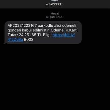 PTT Kargo Bilinmeyen Bir Yerden Gelen Bana Ait Olmayan Kargo Mesajı