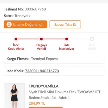 Trendyol Para İademi Yapmıyor