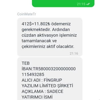 Coinmate TR (coinmateetr.com) Güvenlik Endişesiyle Kayıt İptali Talebi