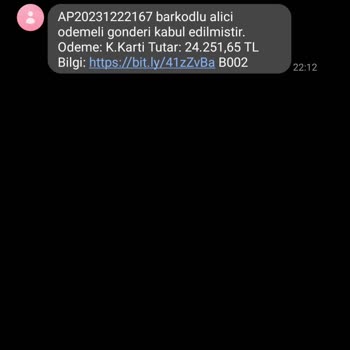 PTT Kargo PTT Gönderi Takip Numarası İle İlgili Şikayet