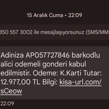 PTT Kargo PTT Tarafından Adıma Teslim Edilen Gönderi İle Alakam Yoktur.