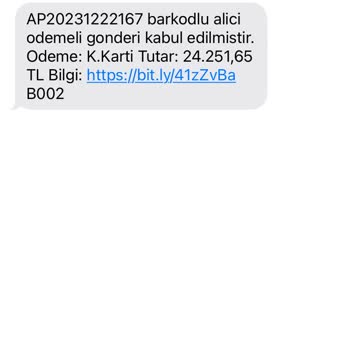 PTT Kargo Ve Accept Mesaj