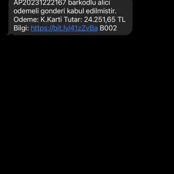 WEACCEPT (SMS) Kabul Edilmeyen Kargo İptali Talebi