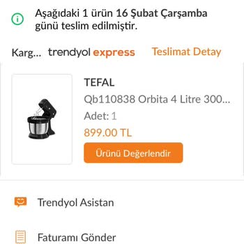 Tefal Mikser Karıştırma Kabı Çarkı 2. Defa Yerden Tekrar Kırıldı.