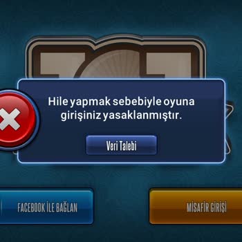 101 Okey Plus Oyununa Hile Yapmak Nedeniyle Giremiyorum