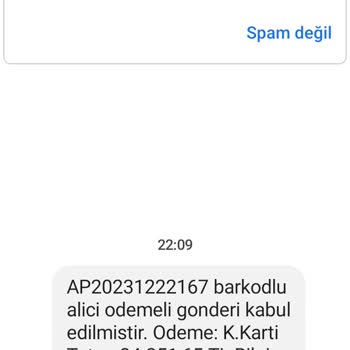 PTT Kargo Gelen Mesajla Alakam Yoktur