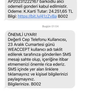 PTT Kargo Sahte Link Geldi
