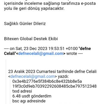 Bitexen Yanlış Ağ Seçimi Sonucu Kaybolan Fon Ve İlgisiz Müşteri Hizmetleri