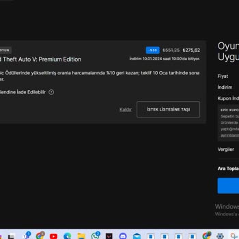 Epic Games Geta 5 Sepette %33 İndirim Kapsamına Girmedi