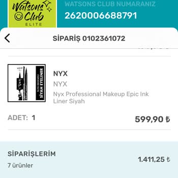 Watsons Eksik Ürün Gönderimi