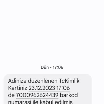 Weaccept (SMS) PTT T. C. Kimlik Kart Mesajı!