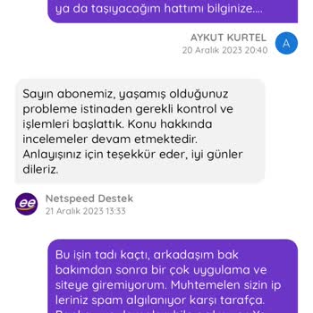 Netspeed Bakım Sonrası İnternet Bağlantı Sorunları