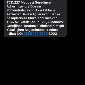SASMAZDNS (SMS) Bilgim Olmayan Mesaj