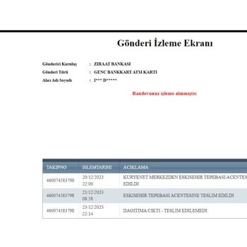 Kuryenet Evde Olmama Rağmen Teslim Edilemedi Yazıyor!