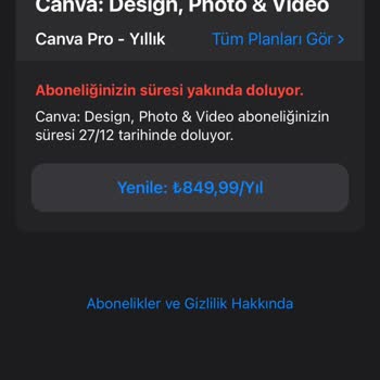 Canva Ücretsiz Aboneliği İptal Edemiyorum