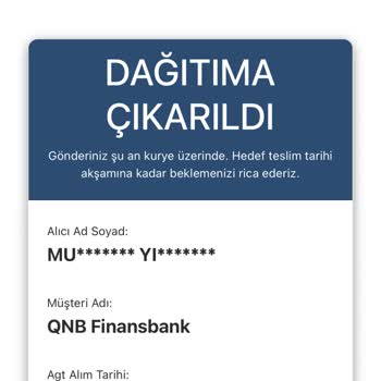 QNB Kredi Kartım Gelmedi