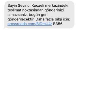 0850 938 30 07 Kargomun Akıbeti Hakkında Bilgilendirme Sorunu