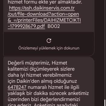 Daikin Kombi 1 Ay Olmadan 4 Kez Aynı Arızayı Verdi
