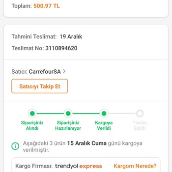 Trendyol Express Kargom Kayıp Geri Arayın.