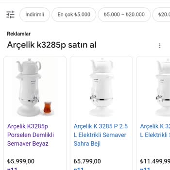 Arçelik K3285P Semaver Arızası
