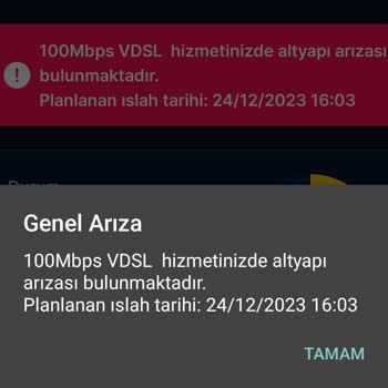 Comnet / Türk Telekom Lokal Füz Arızası