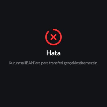 Papara Hesabımdan Kurumsal IBAN'lara Para Gönderemiyorum
