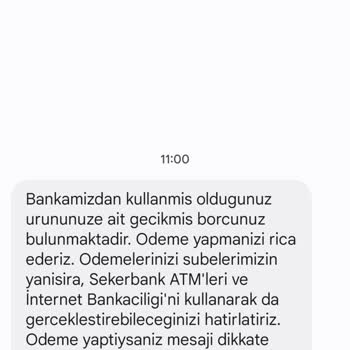 Şekerbank'tan Borç SMS'i Hatası!