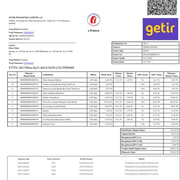 Getir Perakende Firmasına İthafen